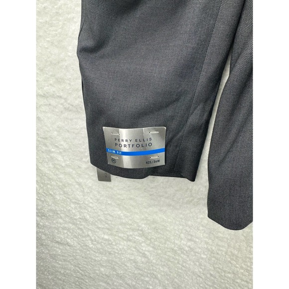 Perry Ellis Mens Slim-Fit Comfort Stretch Suit Jacket 42S - Picture 3 of 8